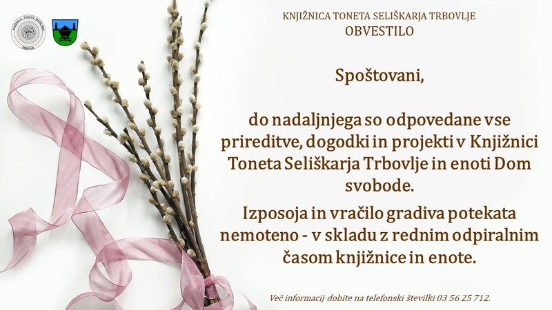 Knjižnica Toneta Seli&amp;scaron;karja Trbovlje - obvestilo.jpg